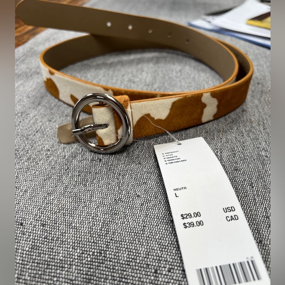 Urban Outfitters Accessories - Urban Outfitters Calf Hair Cow belt (NWT) (Large)